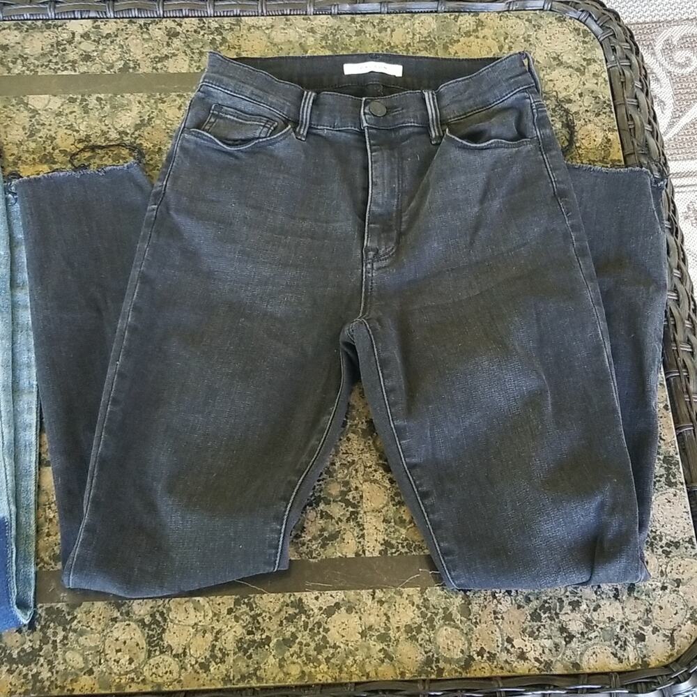 PacSun Jeans 26 Hi Rise Patchwork Light Wash Black 2 pair - Picture 3 of 8